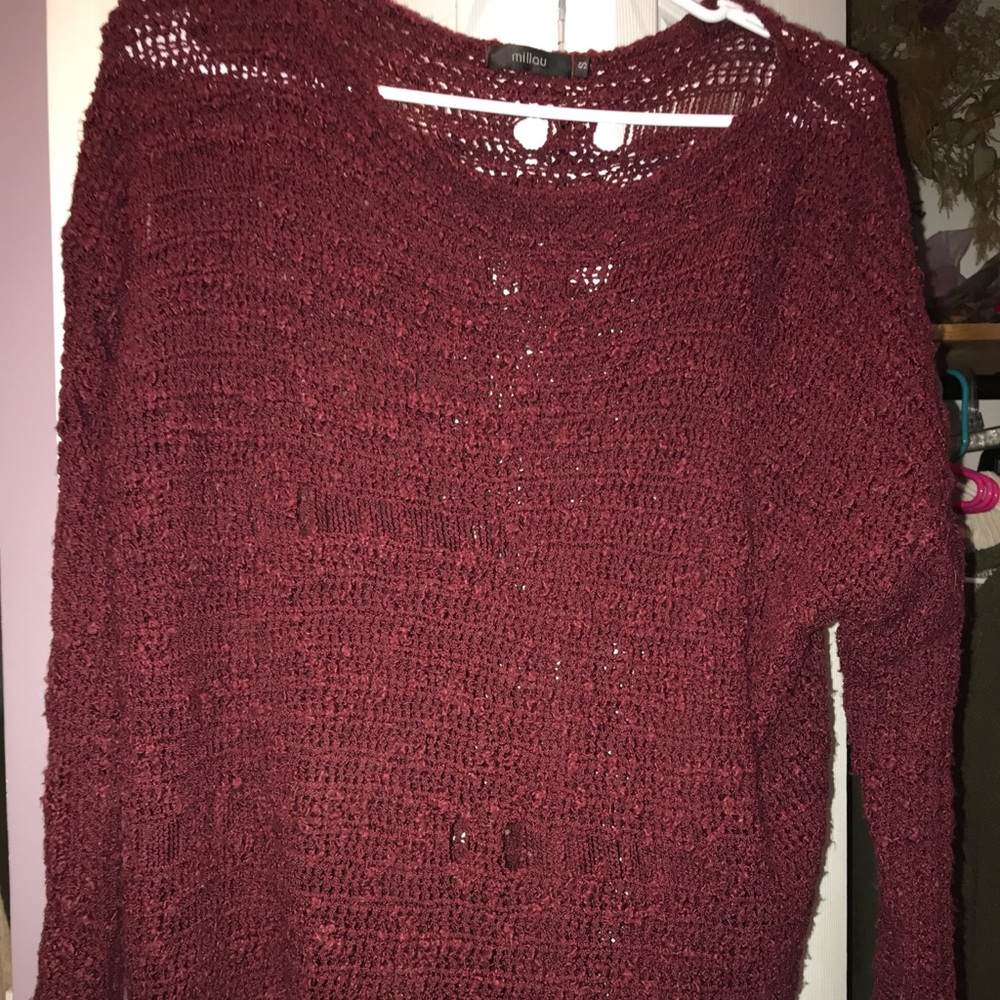 Red comfy sweater